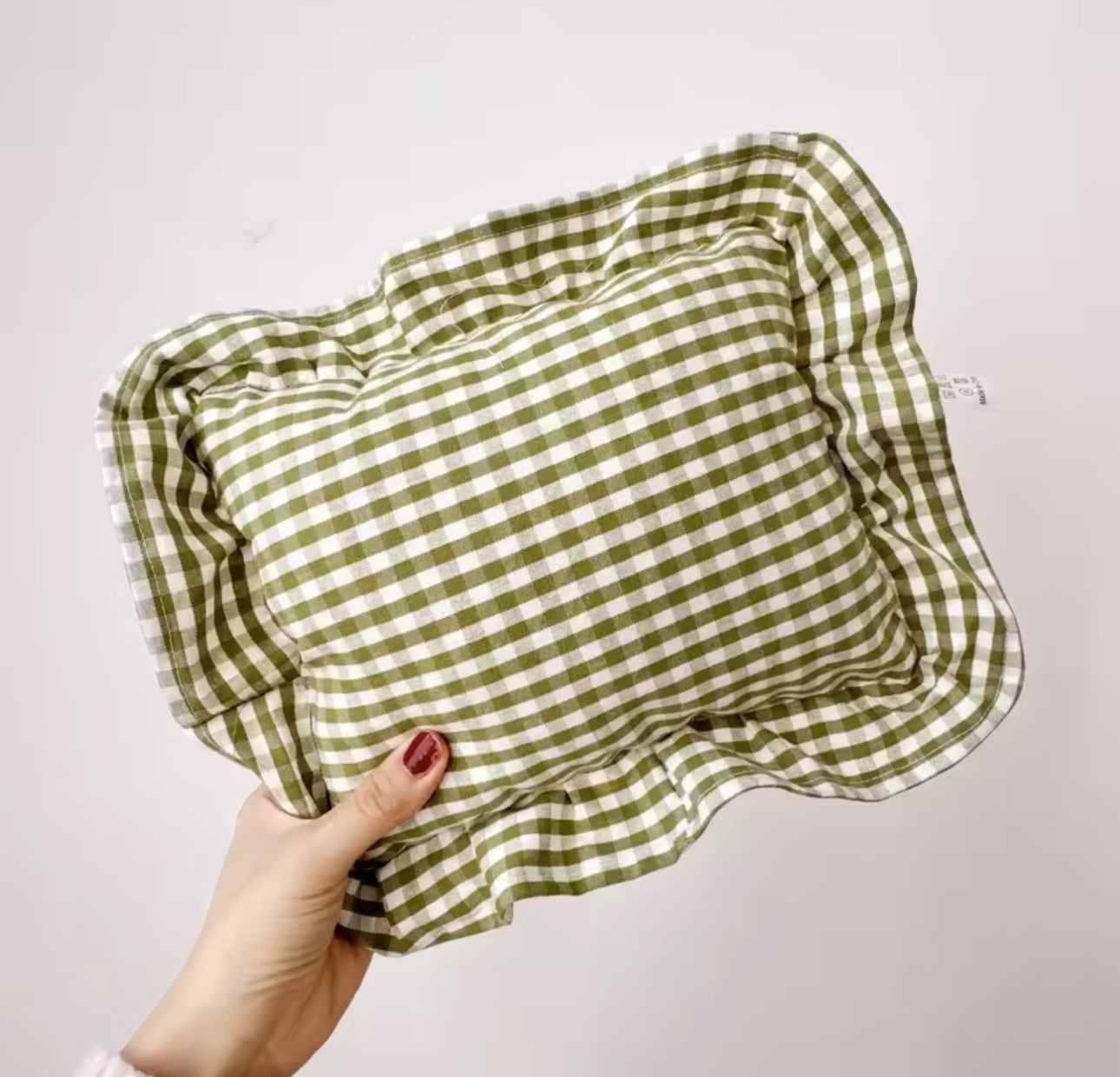 Coussin carreaux personnalisé