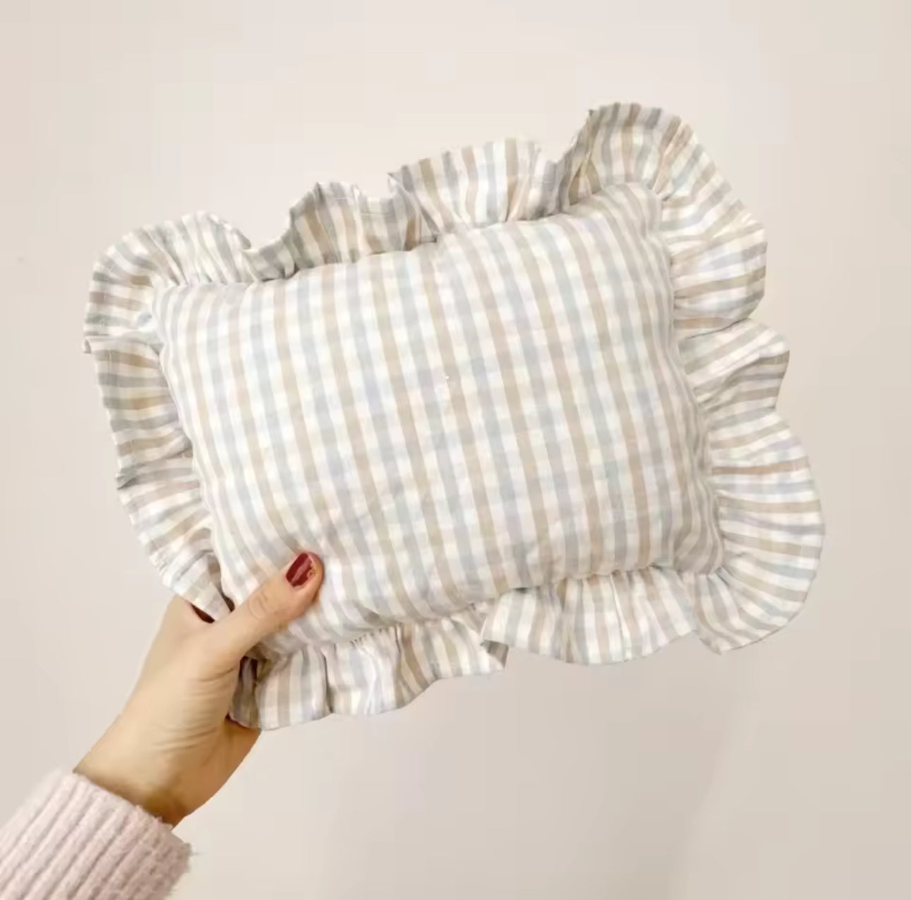 Coussin carreaux personnalisé