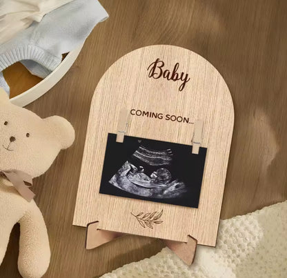 Soporte para fotos de ecografía de bebé – anuncio de embarazo