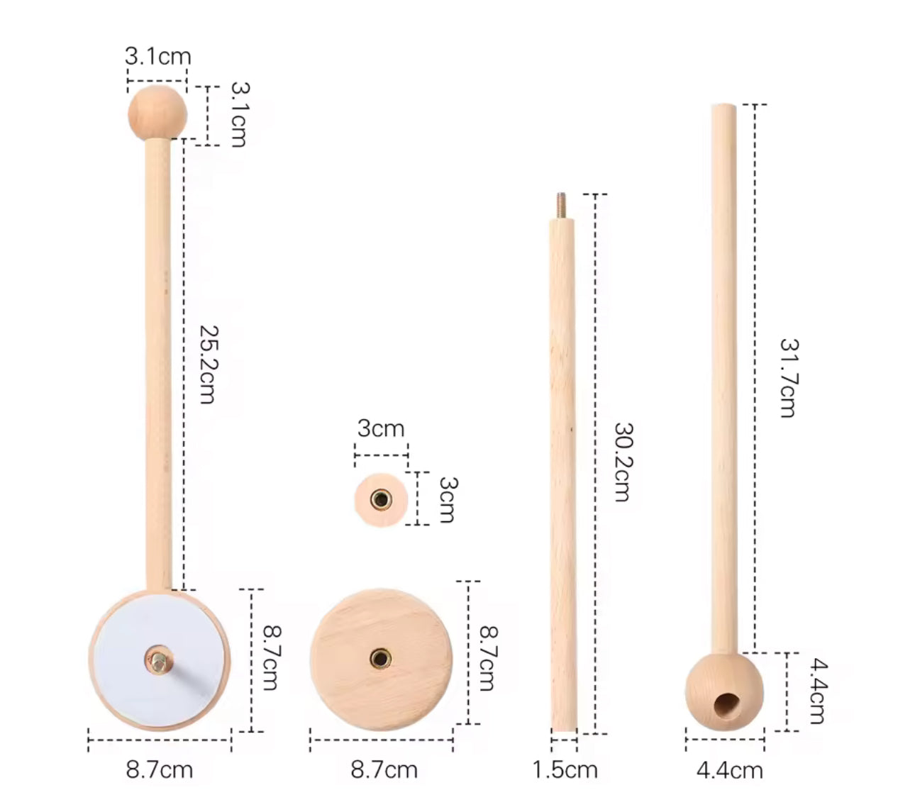 Support Mobile Bébé en Bois – Fixation Sécurisée pour Lit ou Berceau