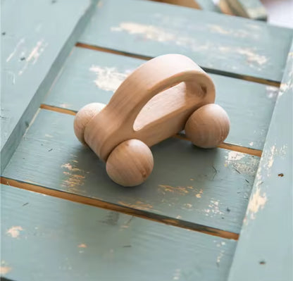 Caja de juguetes de madera natural para bebés – Sonajeros y juguetes de estimulación temprana