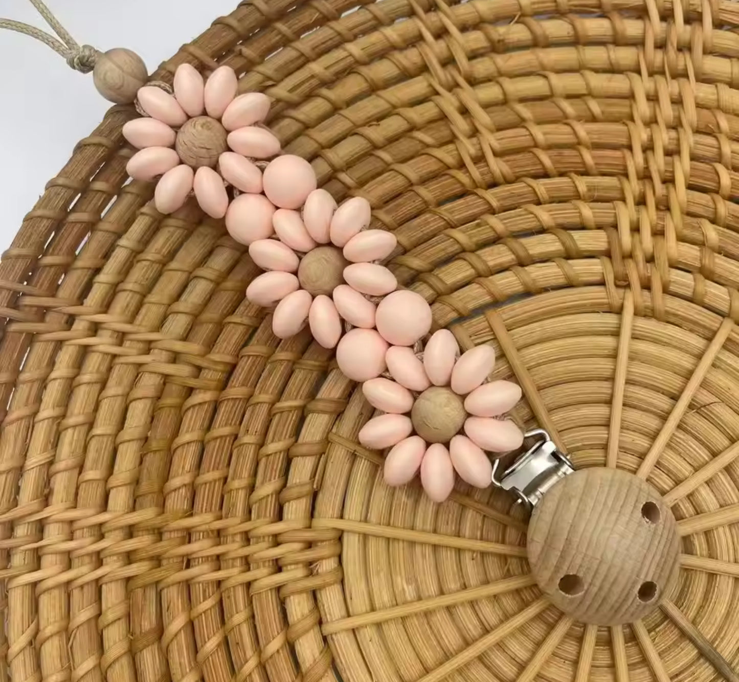 Attache tétine fleur