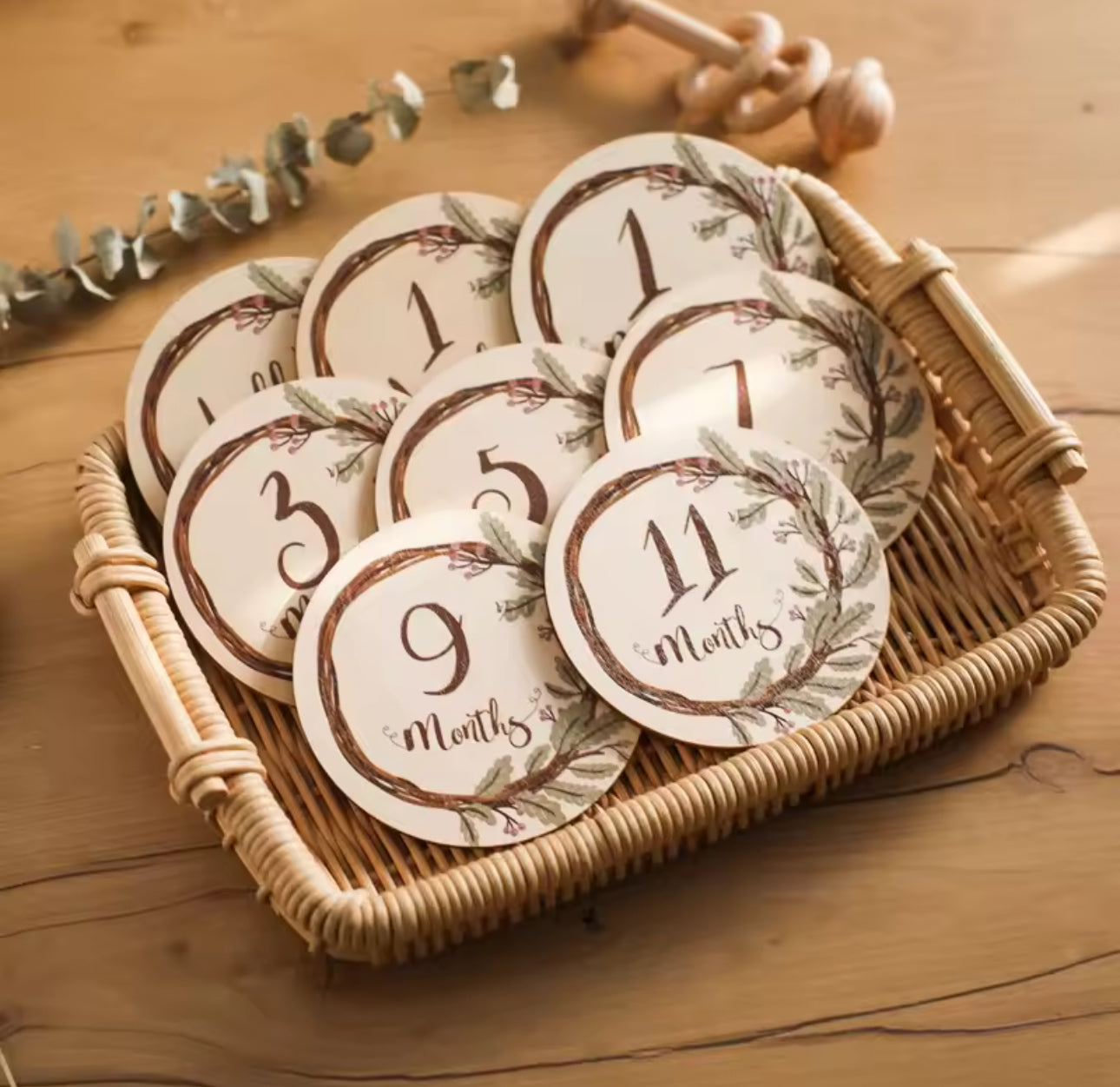 Cartes étapes bébé – Souvenirs mois après mois