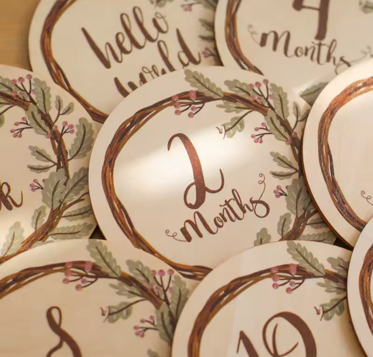 Cartes étapes bébé – Souvenirs mois après mois