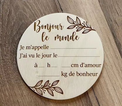 Tarjeta de bienvenida