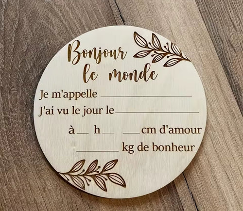 Tarjeta de bienvenida