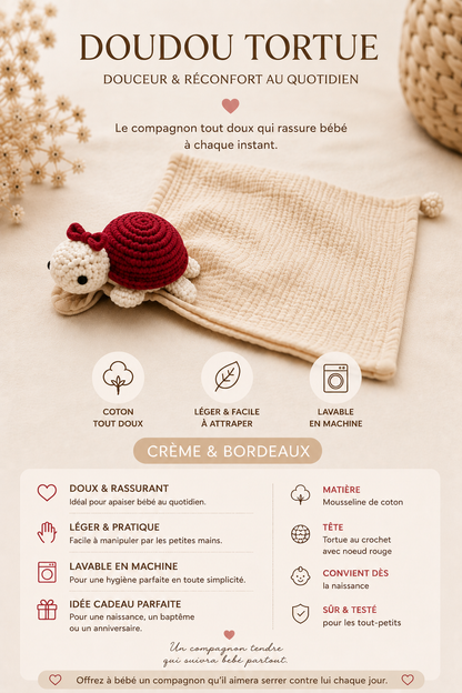Doudou Tortue – Le premier compagnon qui rassure bébé